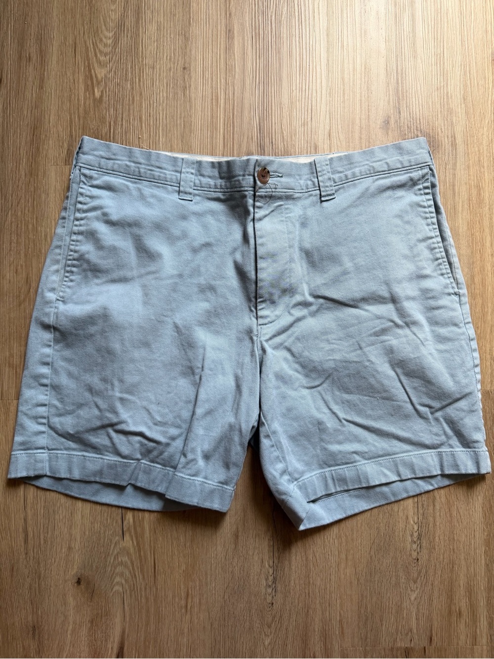 J. Crew Light Blue Flat-Front Chino Shorts